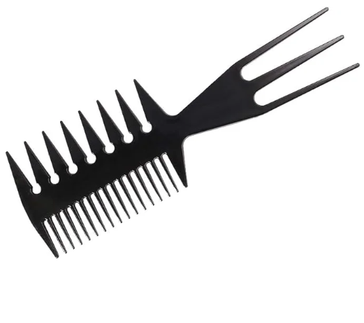 sided Hair Comb Amber Colo