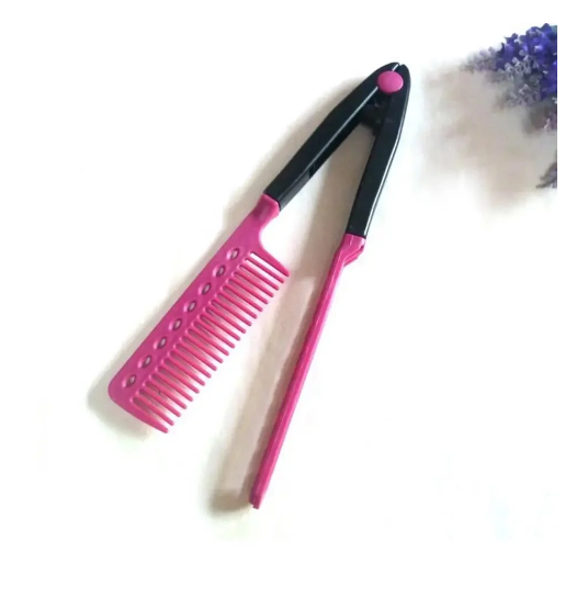 Portable DIY Salon Flat Iron Hair Straightener V Comb Hairdressing Styling Tool Hair Brush Anti-static Hair Combs Hair Care