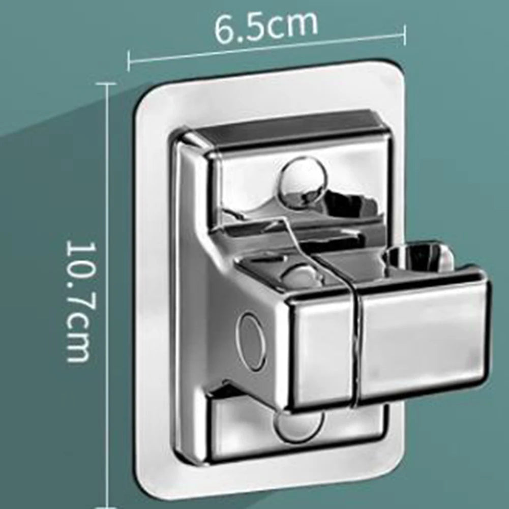 Adjustable Punch-Free Shower Head Holder Bathroom Fixture Accessories Wall-Mounted Shower Bracket Lotus Pod Fixed Wall Base