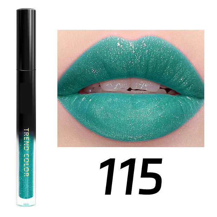 Glitter Lip Glaze Long Lasting Waterproof Liquid Lipstick Dewy Finish Lip Oil Lip Tint makeup Pearl lip gloss Sexy Cosmetics