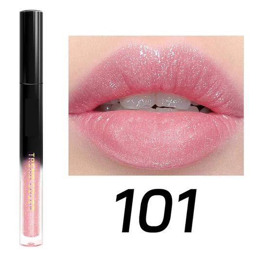 Glitter Lip Glaze Long Lasting Waterproof Liquid Lipstick Dewy Finish Lip Oil Lip Tint makeup Pearl lip gloss Sexy Cosmetics