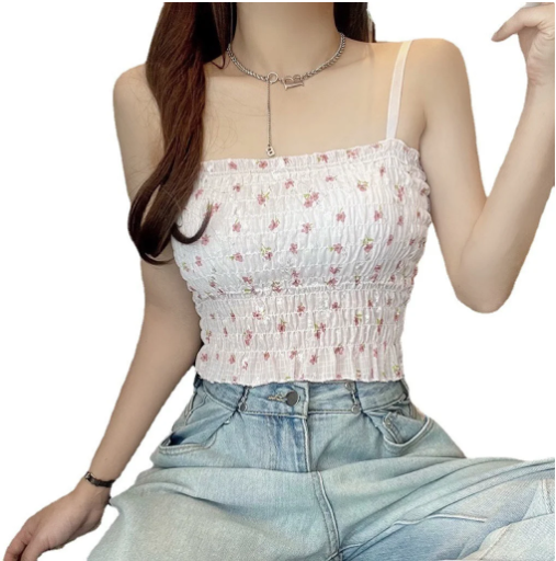 Floral Print Tube Top