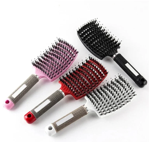 Hair Brush Hair Comb Detangling Hair Brush Bristle&Nylon Women Wet Massage Comb Curly Hairdressing Salon Styling Tools